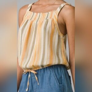 NWT🔥$49 prAna 100% Organic Cotton Linen "Little Palm Cami" sz XL